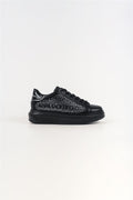 Karl Lagerfeld Kapri Konstellation Leather Women's Black/Silver Sneakers