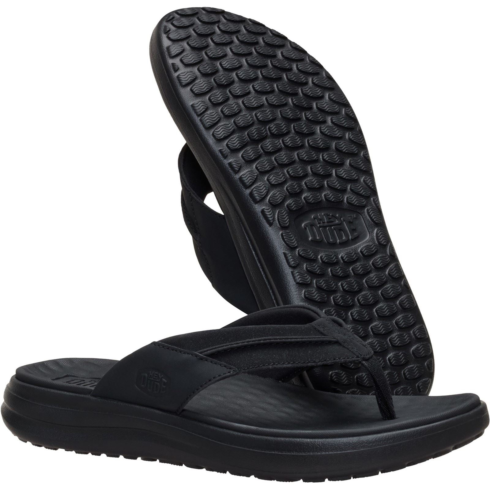HEYDUDE Finn Polyurethane Men's Black Sandals
