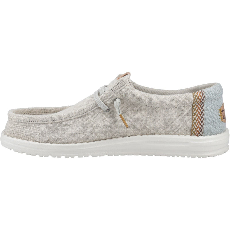 HEYDUDE Wally Jute Jute Men's Stone Grey/Iceberg Green Moccasins Shoes