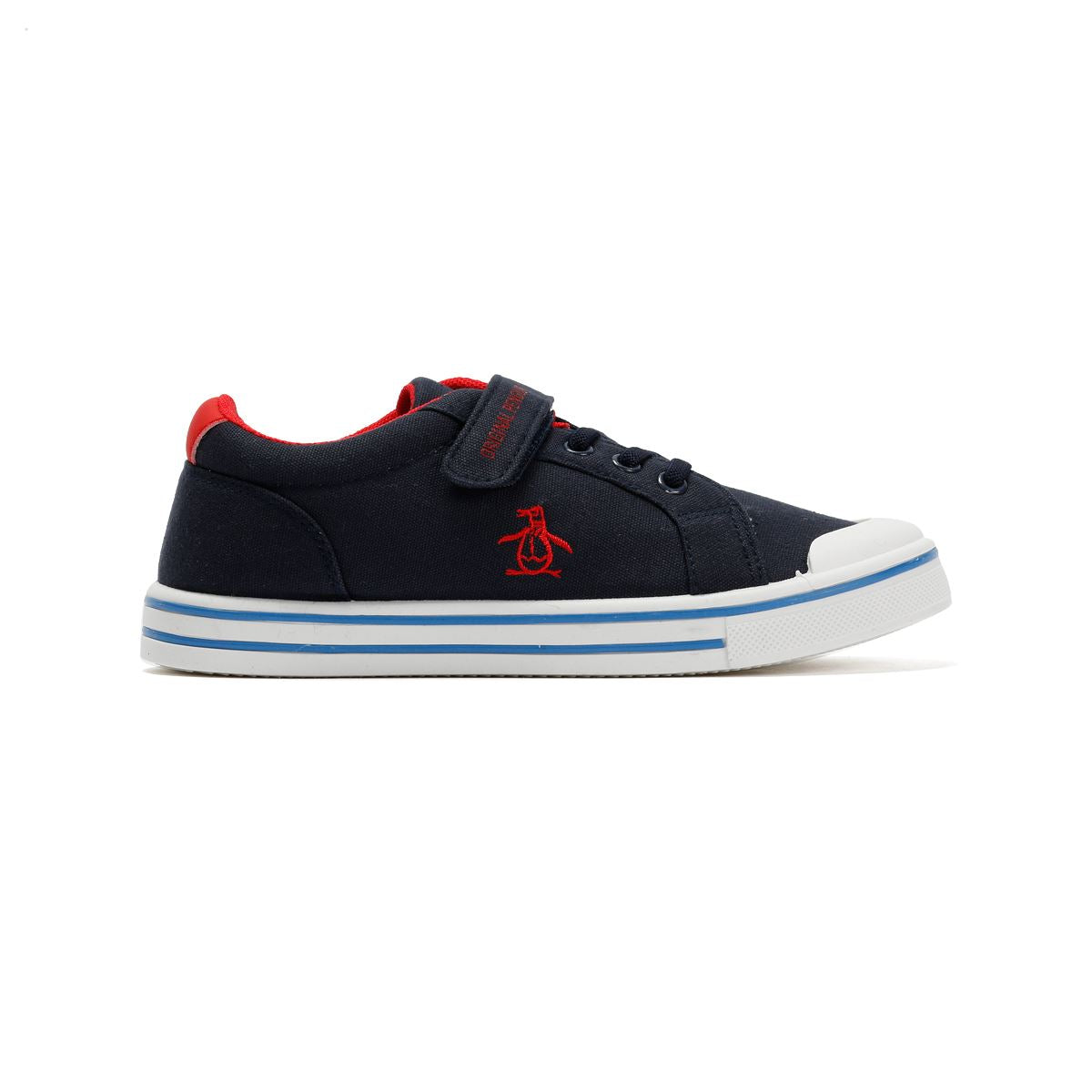 Penguin Junior Rainbow Canvas Navy/Red Sneakers
