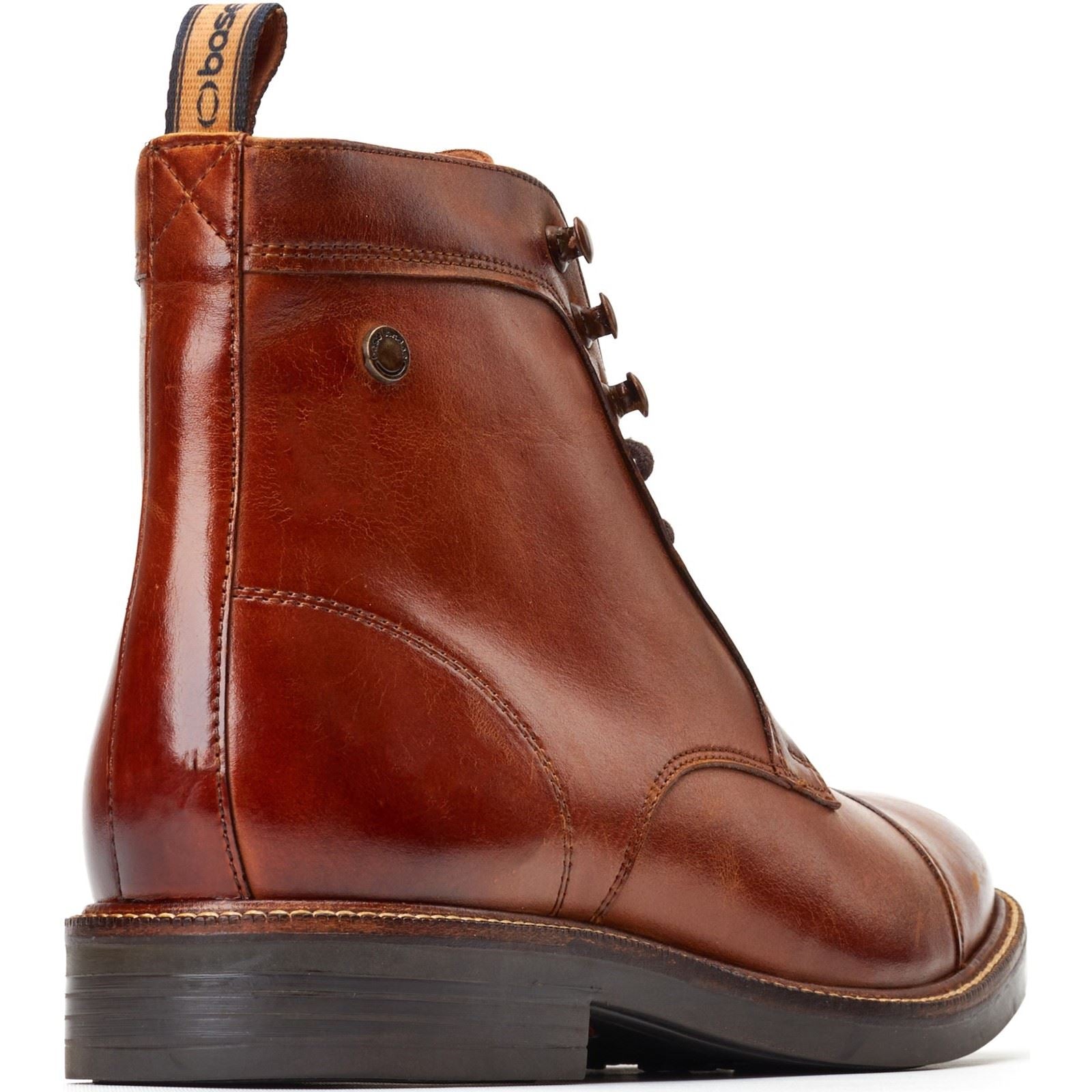 Base London Plymouth Leather Men's Burnt Tan Ankle Boots