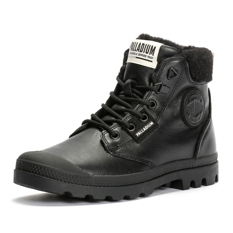 Palladium Pampa HI Snow Warm Leather Women's Black Boots