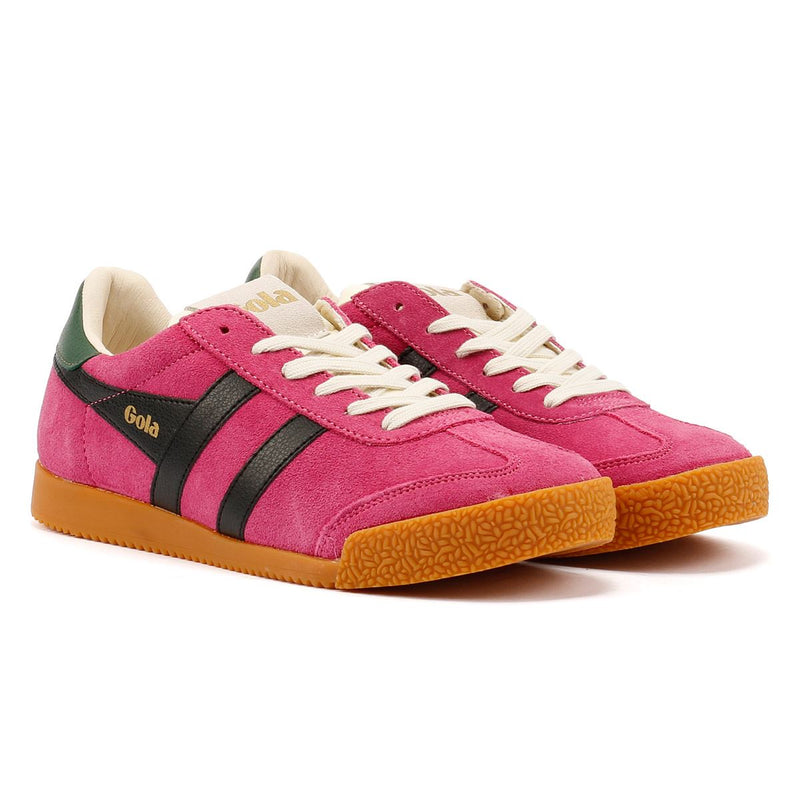 Gola Elan Suede Women's Fuchsia/Black/Evergreen Sneakers
