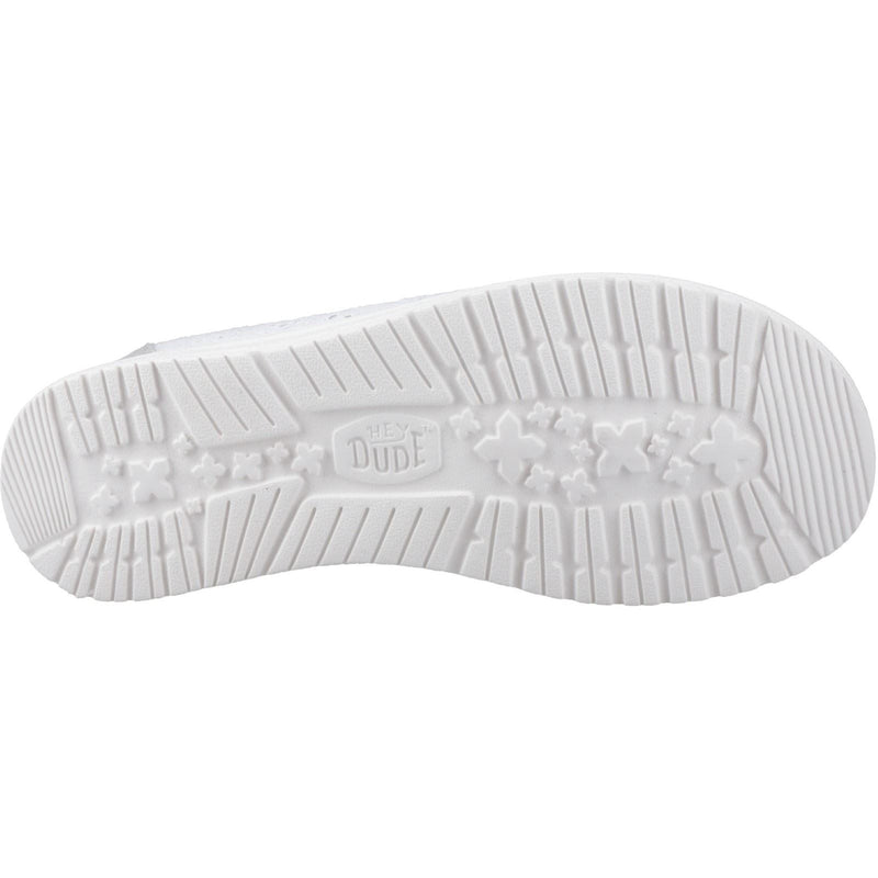 HEYDUDE Wendy Eyelet Lace Cotton Blend Women's Ancient Blue Moccasins Shoes