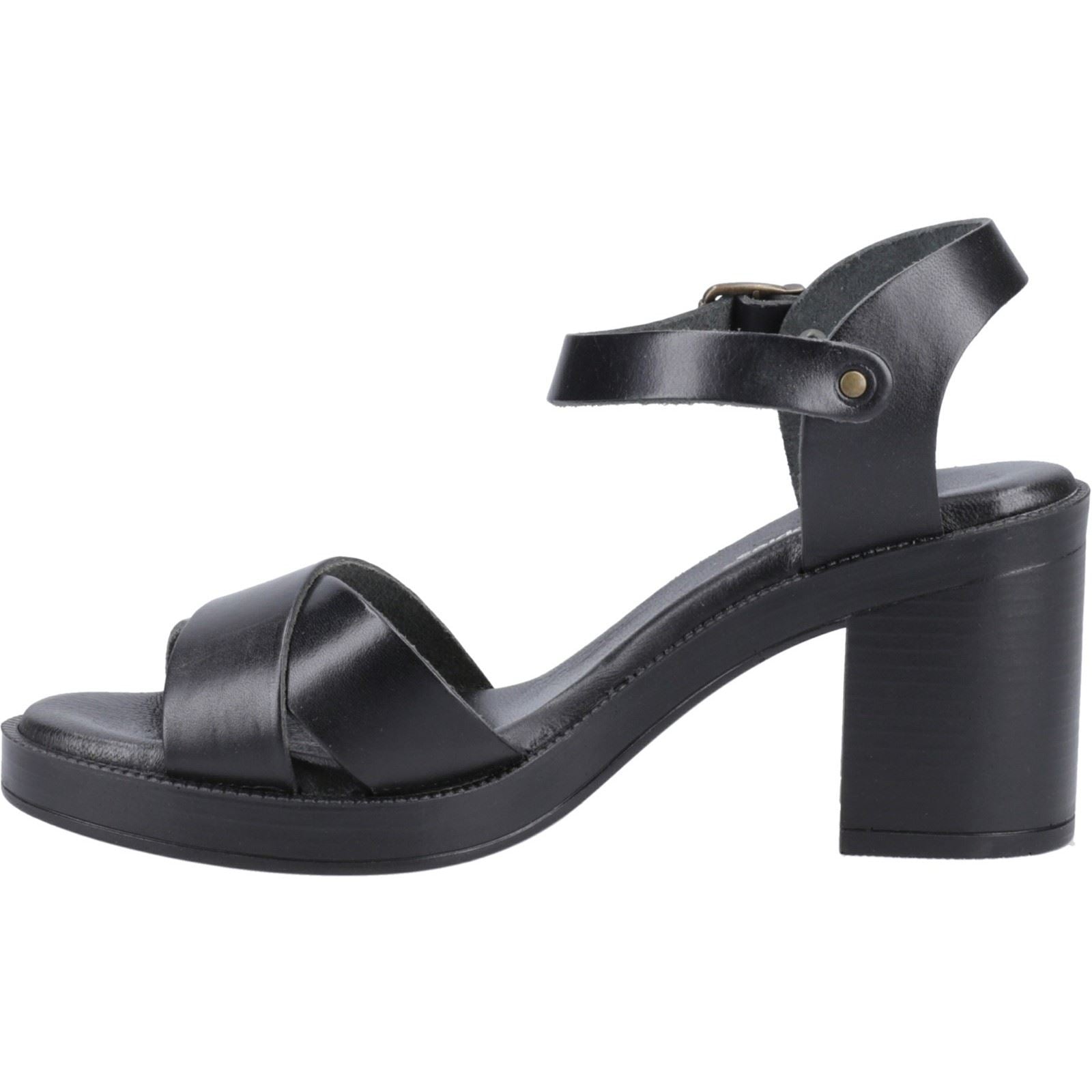Hush Puppies Georgia Leather Women's Full Black Heels