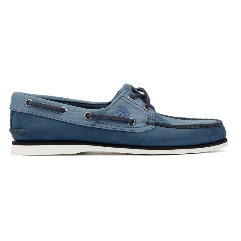 Timberland Classic 2 Eye Leather Men's Dark Blue Boat Shoes