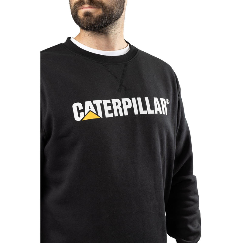 Caterpillar Midweight Crewneck Cotton Men's Black Sweatshirt