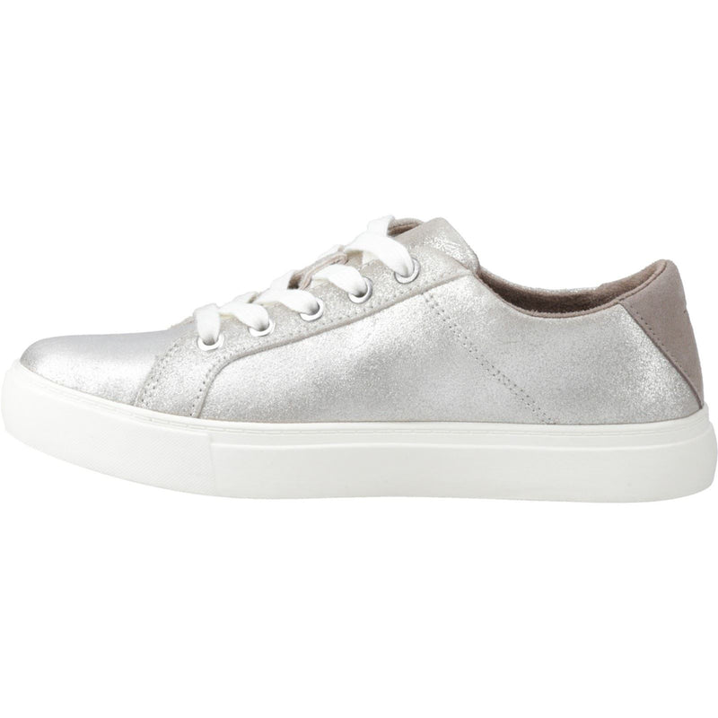 TOMS Kameron Leather Women's Silver Sneakers