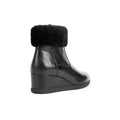 Geox Anylla 80% Leather Bovine Nappa-20% Leather Real Fur Women's Black Boots