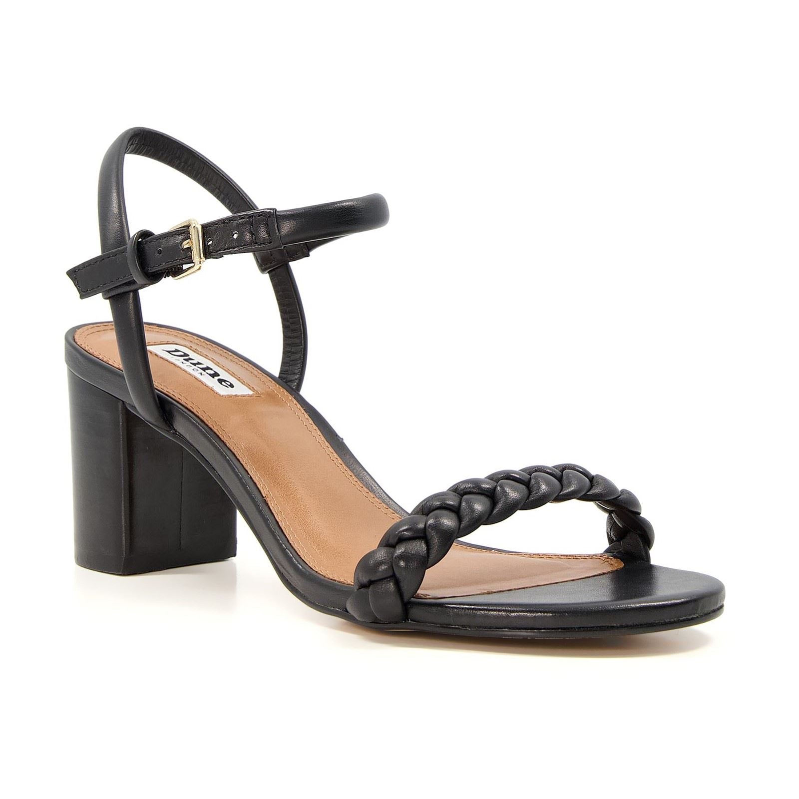 Dune Jaslyn Leather Women's Black Heels