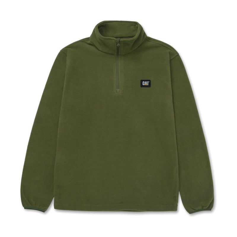 Caterpillar Cat Microfleece Quarter Zip Synthetic Men's Green Sweatshirt