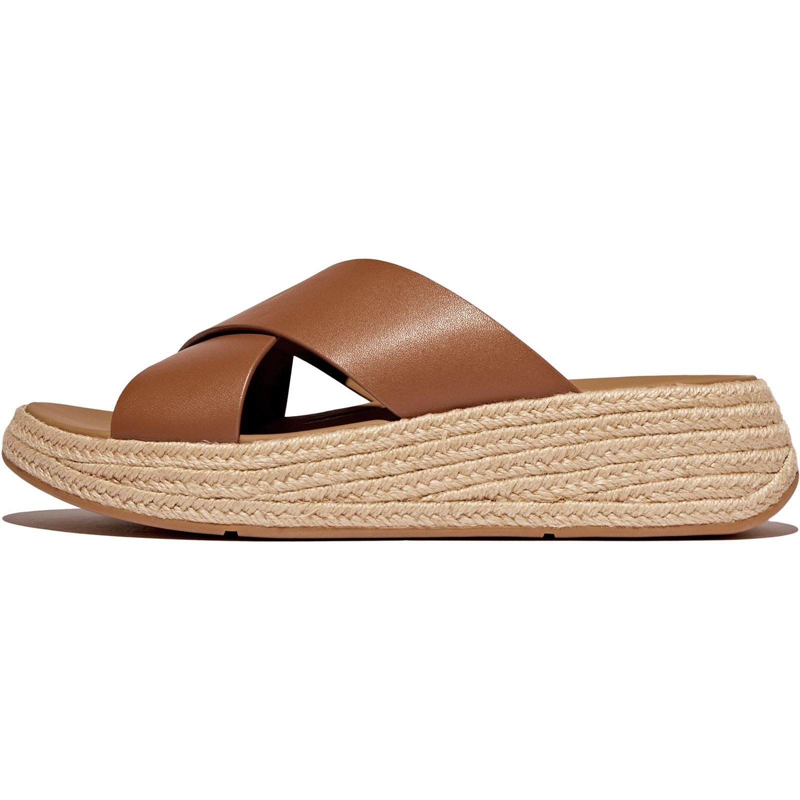 Fitflop F-Mode Cross Leather Women's Deep Tan Sandals