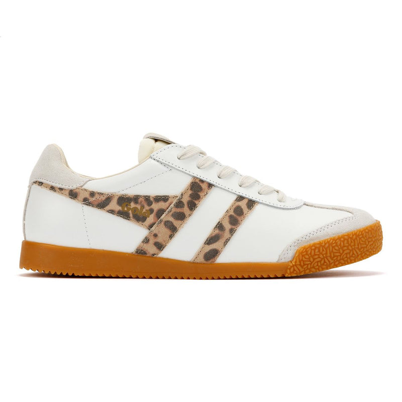 Gola Elan Leather Women's White/Leopard/Off White Sneakers