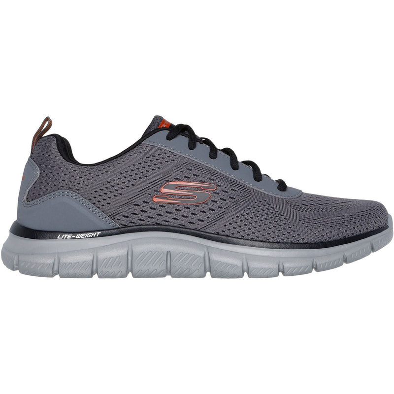Skechers Track Leshur Synthetic Men's Charcoal/Orange Sneakers