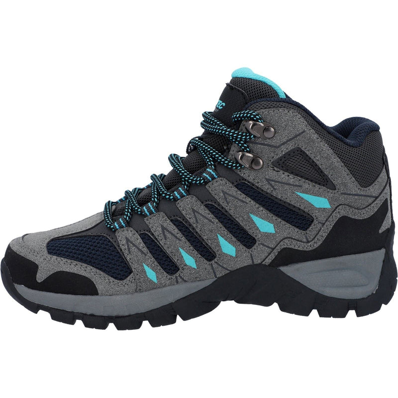 Hi-Tec Corzo Mid PU Suede Women's Graphite Grey/Dark Red Hiking Boots