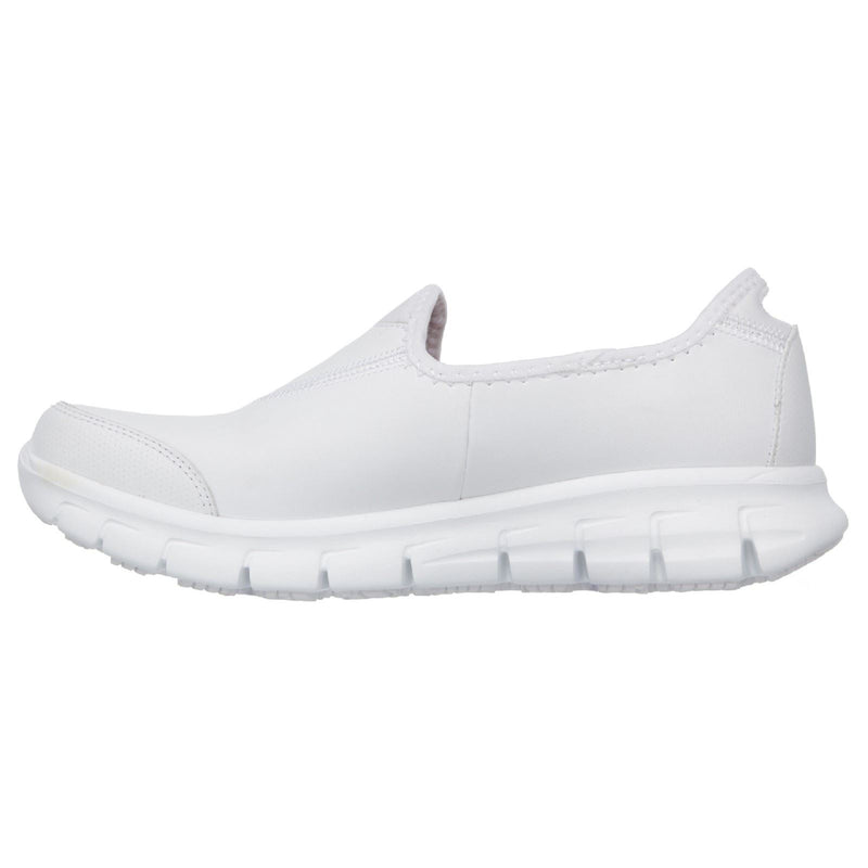 Skechers Workwear Sure Track Leather Women's White Sneakers