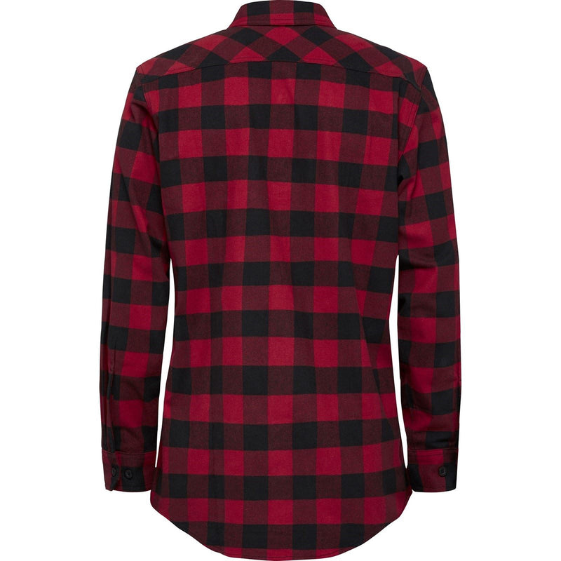Hard Yakka Long Sleeve Check Flannel Cotton Men's Red Casual Shirt