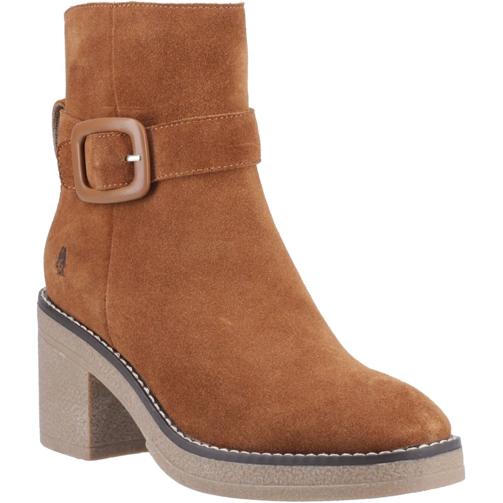 Hush Puppies Fearne Suede Women's Tan Heeled Ankle Boots