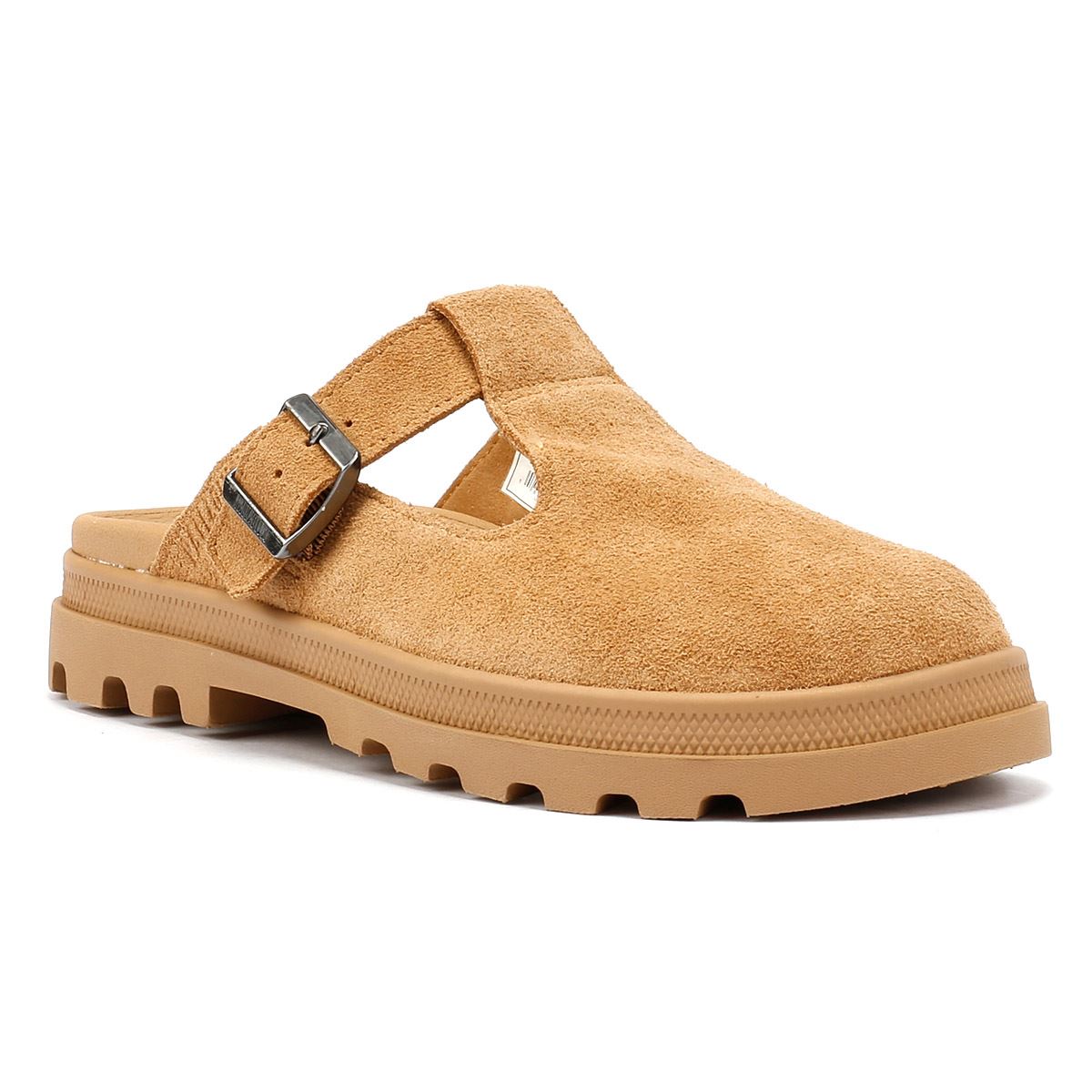 Palladium Dunelite Pyla Suede Dear Brown Mules