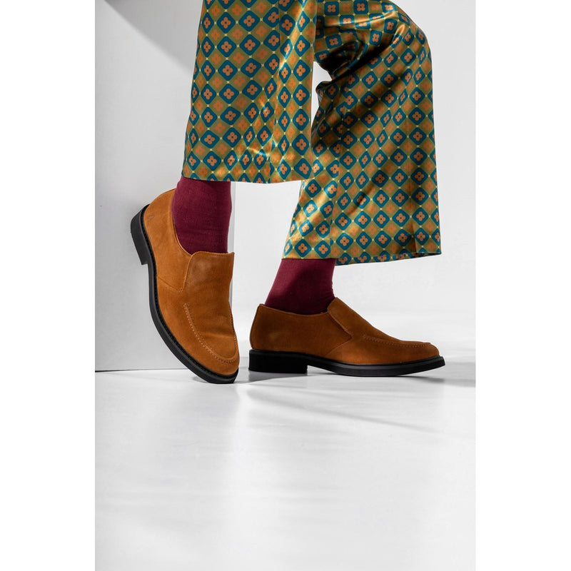 Hush Puppies Earl Slip On Suede Men's Chestnut Loafers