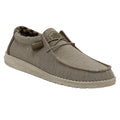 HEYDUDE Wally Sox Faux Suede Men's Beige Boat Shoes