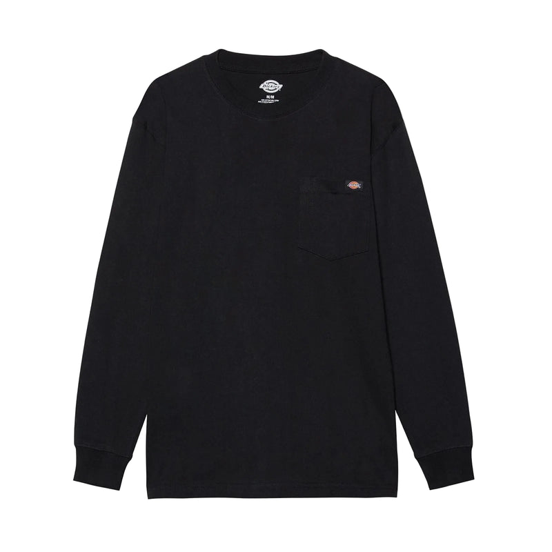 Dickies Pocket Long Sleeve Cotton Men's Black T-Shirt