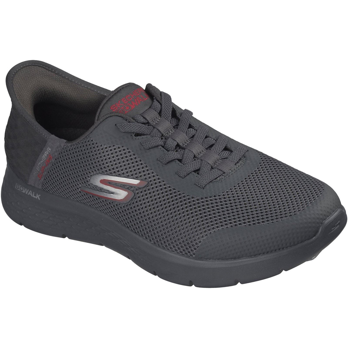 Skechers GO WALK Flex Hands Up Textile Men's DARK GREY Trainers