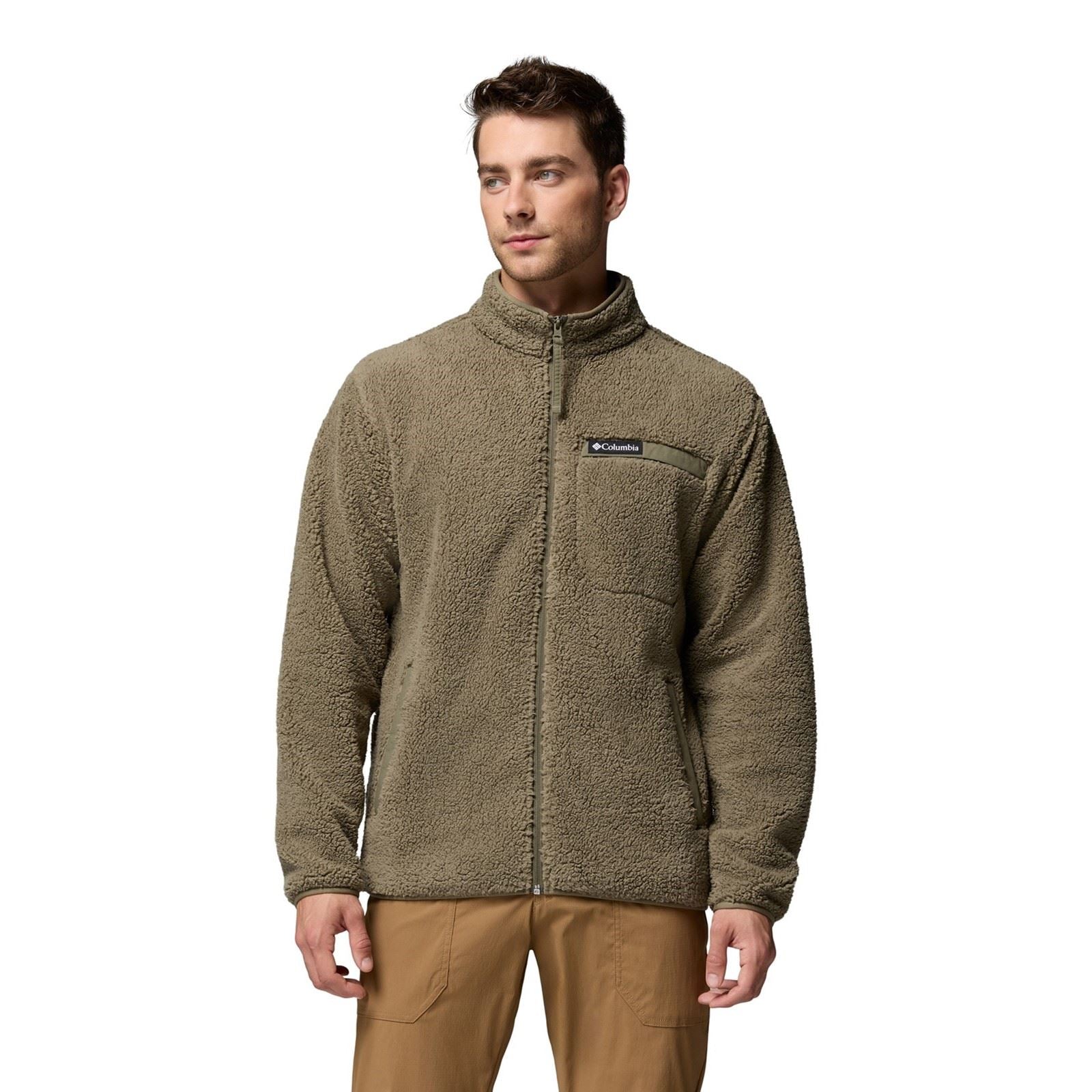 Columbia Rugged Ridge High Pile Full Zip Men's Green Fleece Jacket