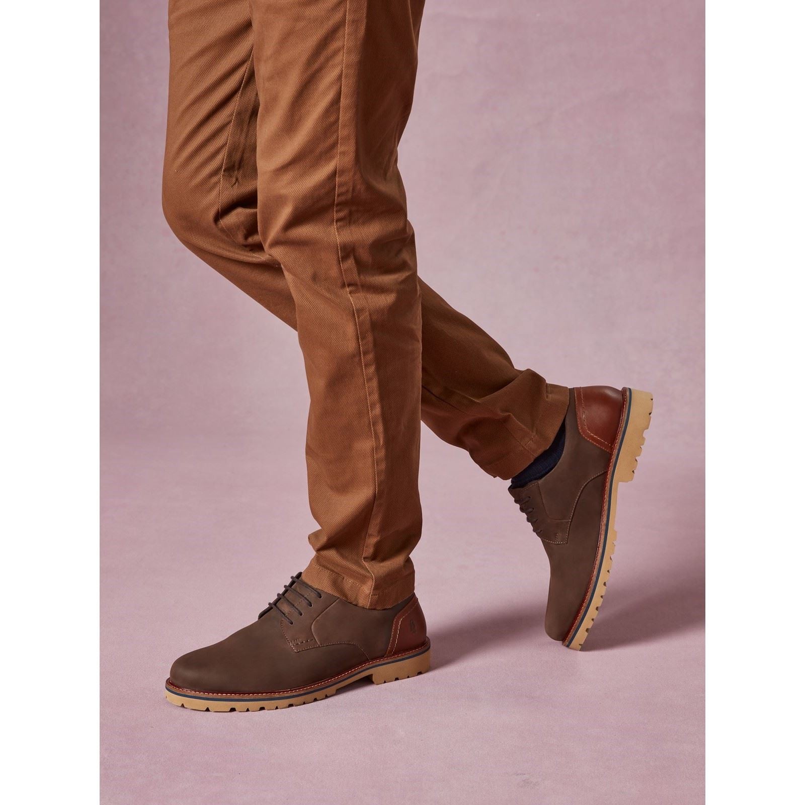 Hush Puppies Marcus Nubuck Men's Brown Lace-Up Shoes