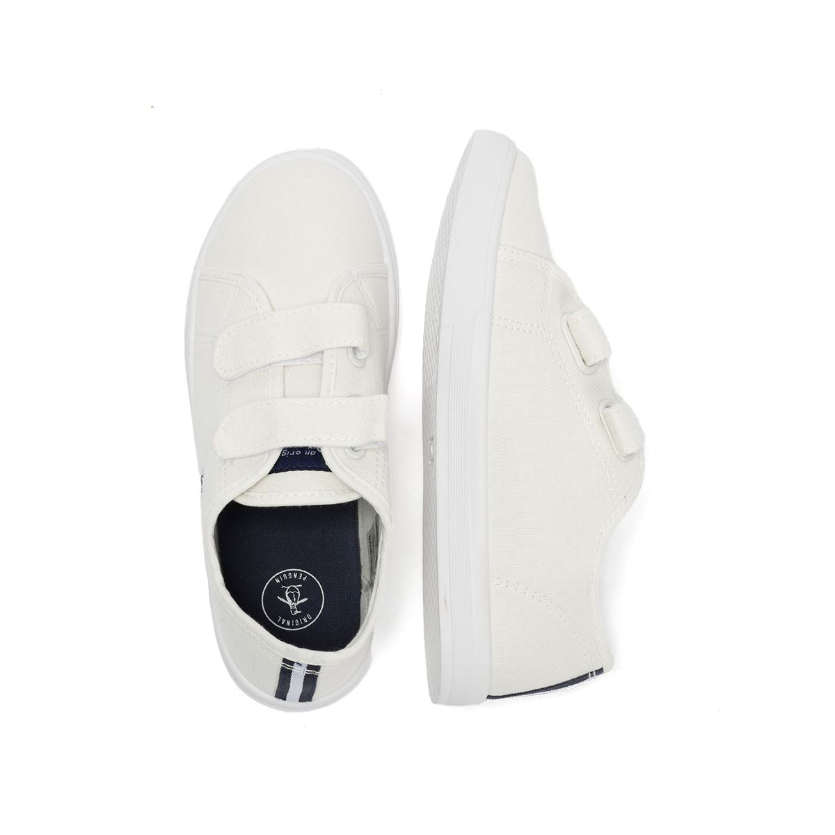 Penguin Junior Sparton Velcro White/Navy Sneakers