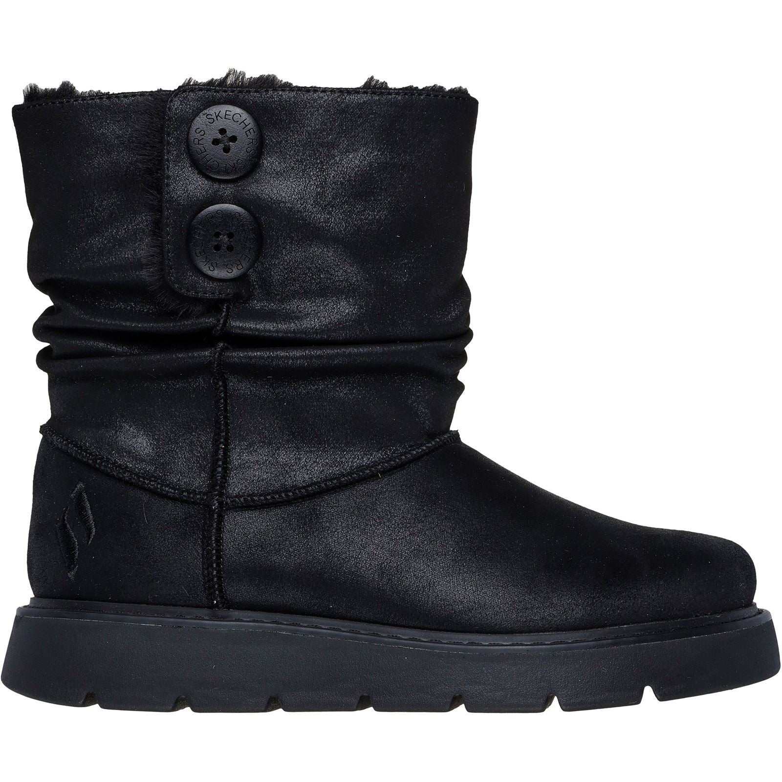 Skechers Keepsakes Lite Freezing Low Textile Women's Black Winter Ankle Boots