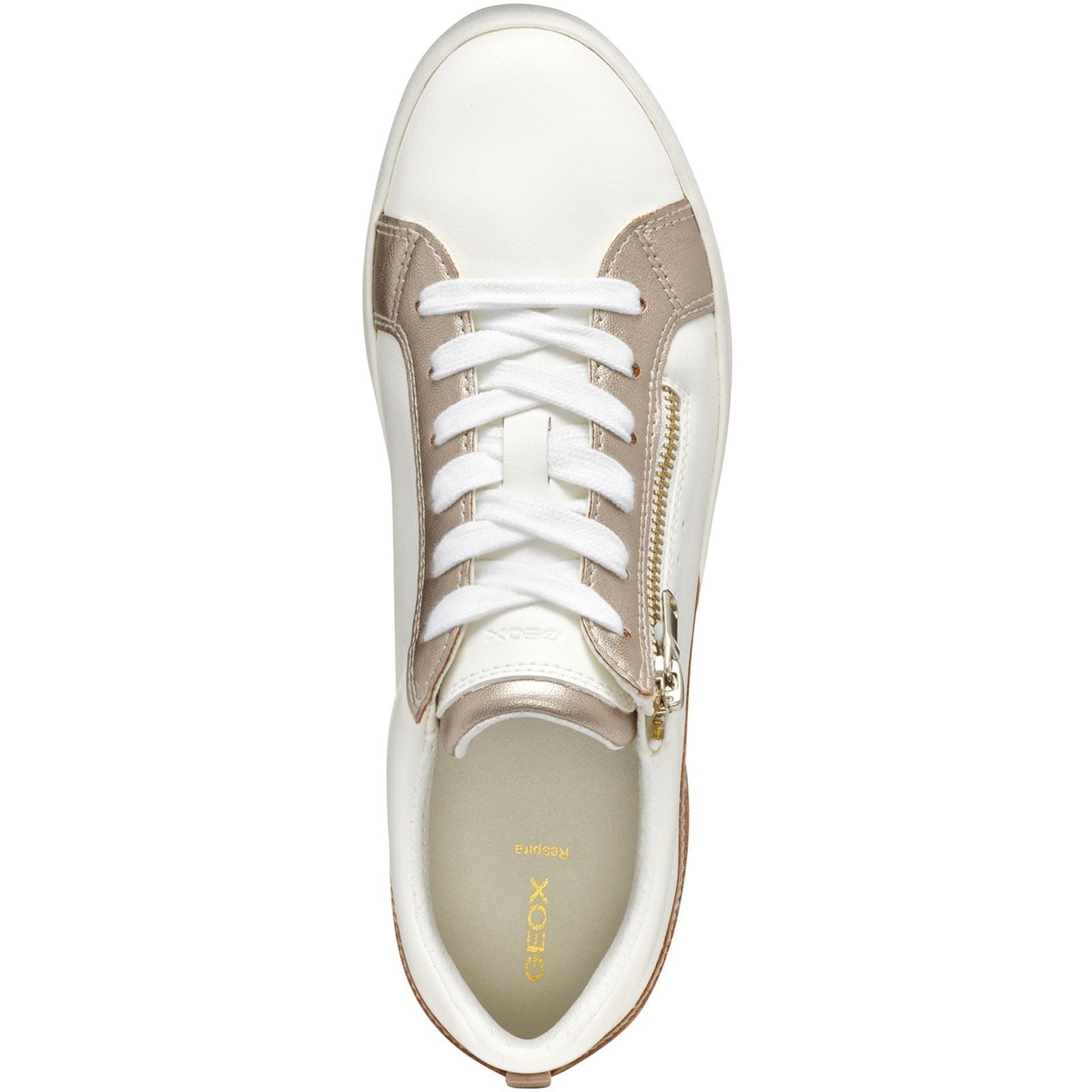Geox D BLOMIEE Women's Optic White/Nude Sneakers