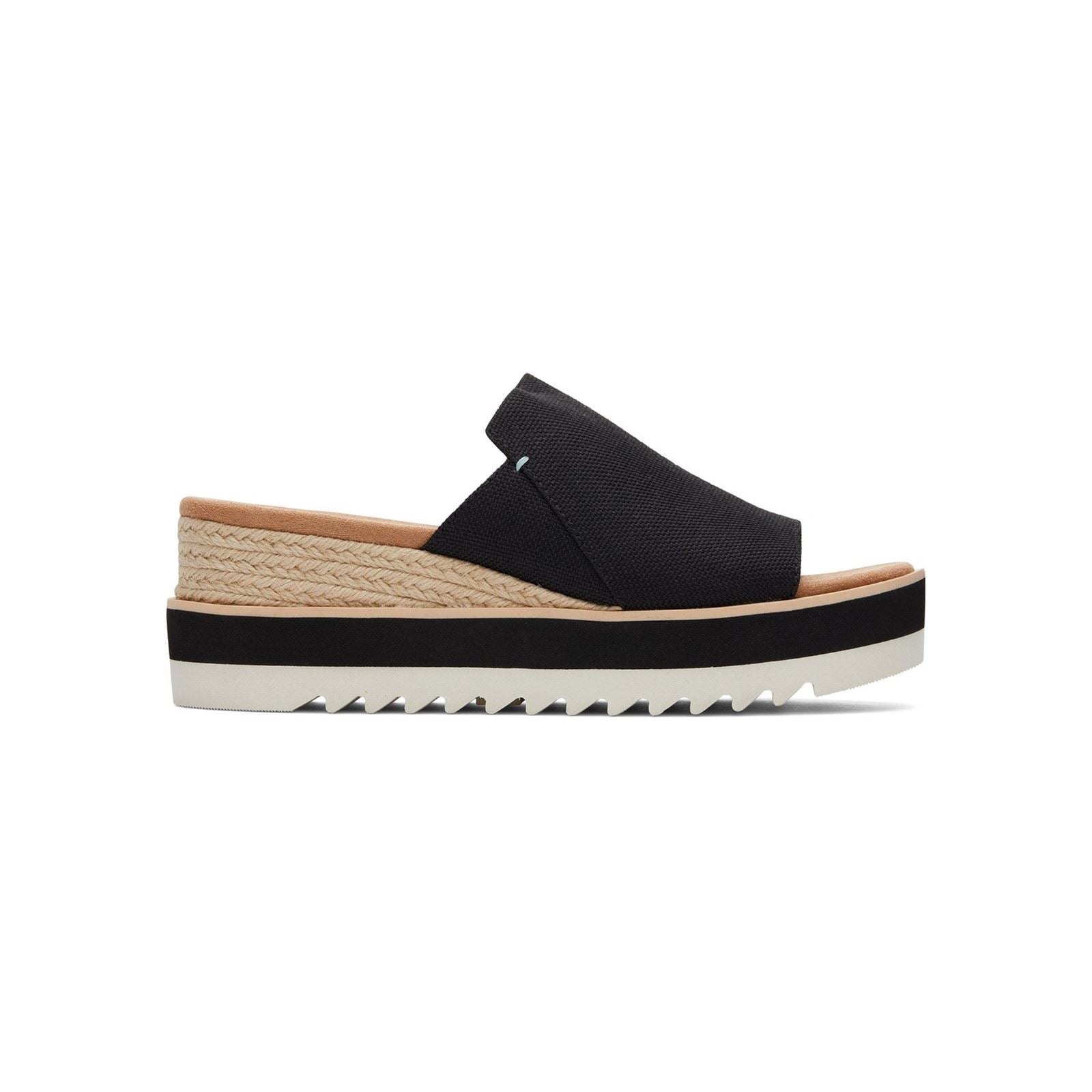 TOMS Diana Mule Synthetic Women's Black Wedges