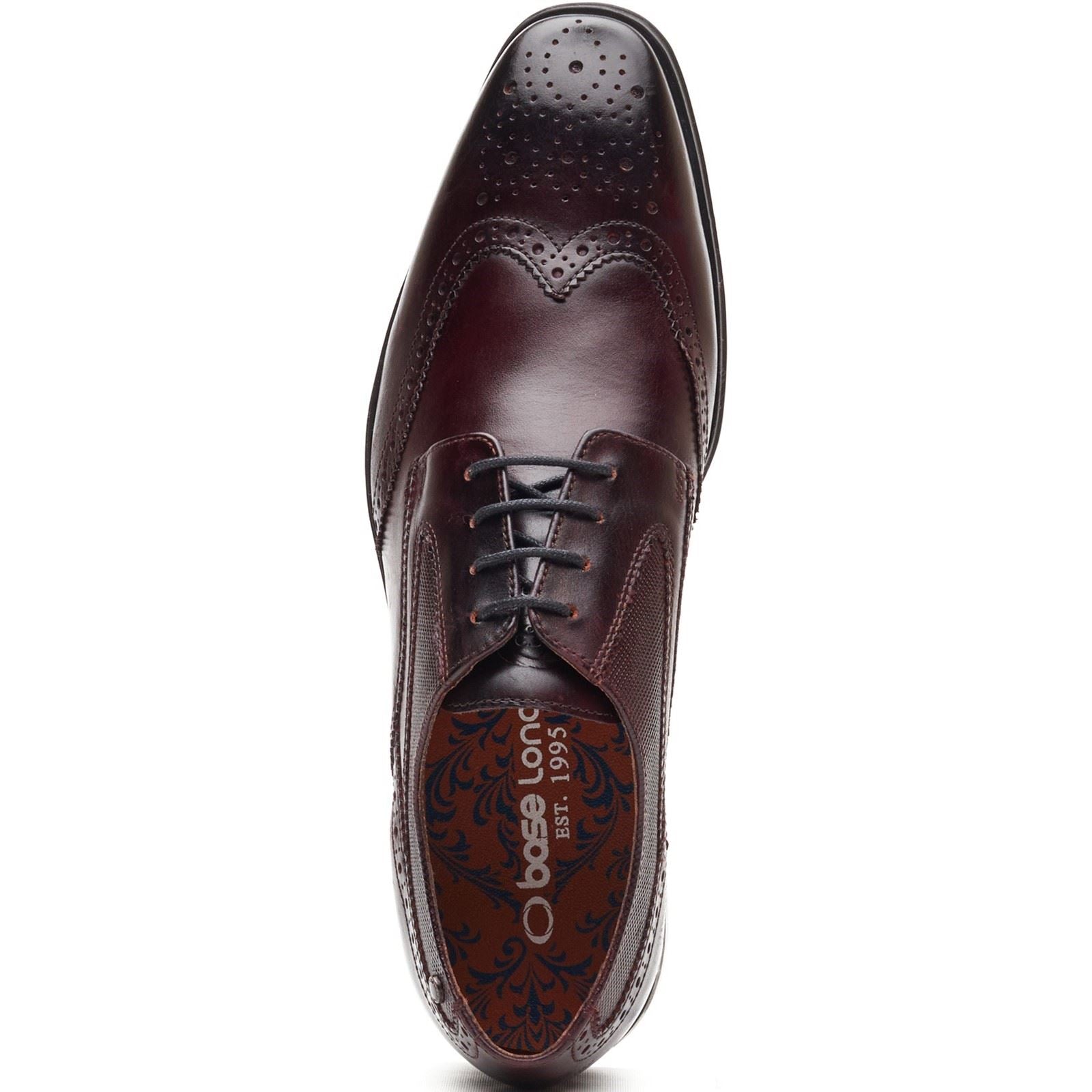 Base London Steeple Brogue Leather Men's Burnt Brown Brogues Shoes