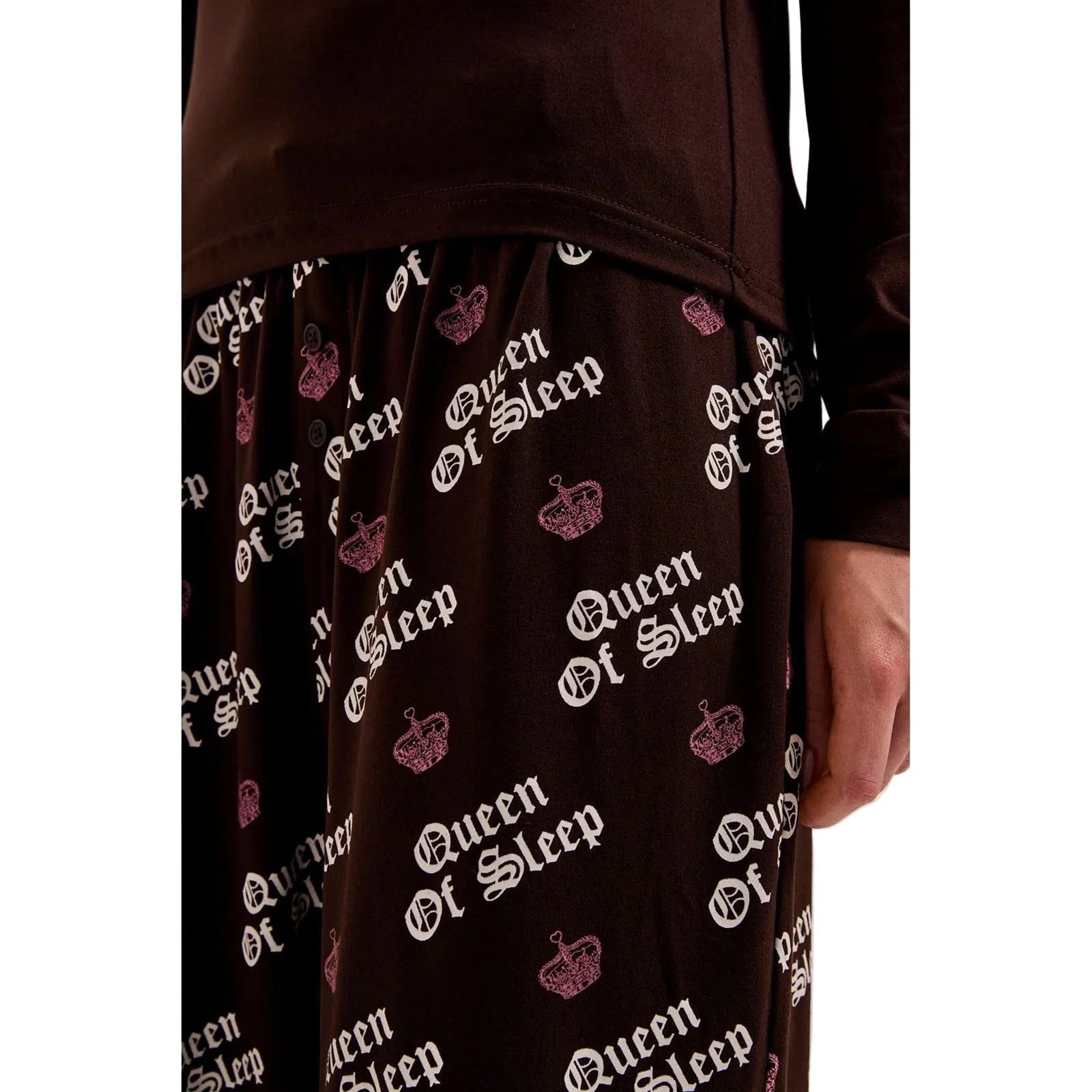 Juicy Couture Queen Of Sleep Polyester Women's Brown Loungewear Set