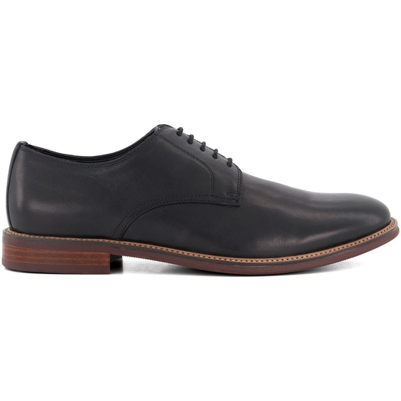 Dune Stanley Leather Men's Black Oxford Shoes