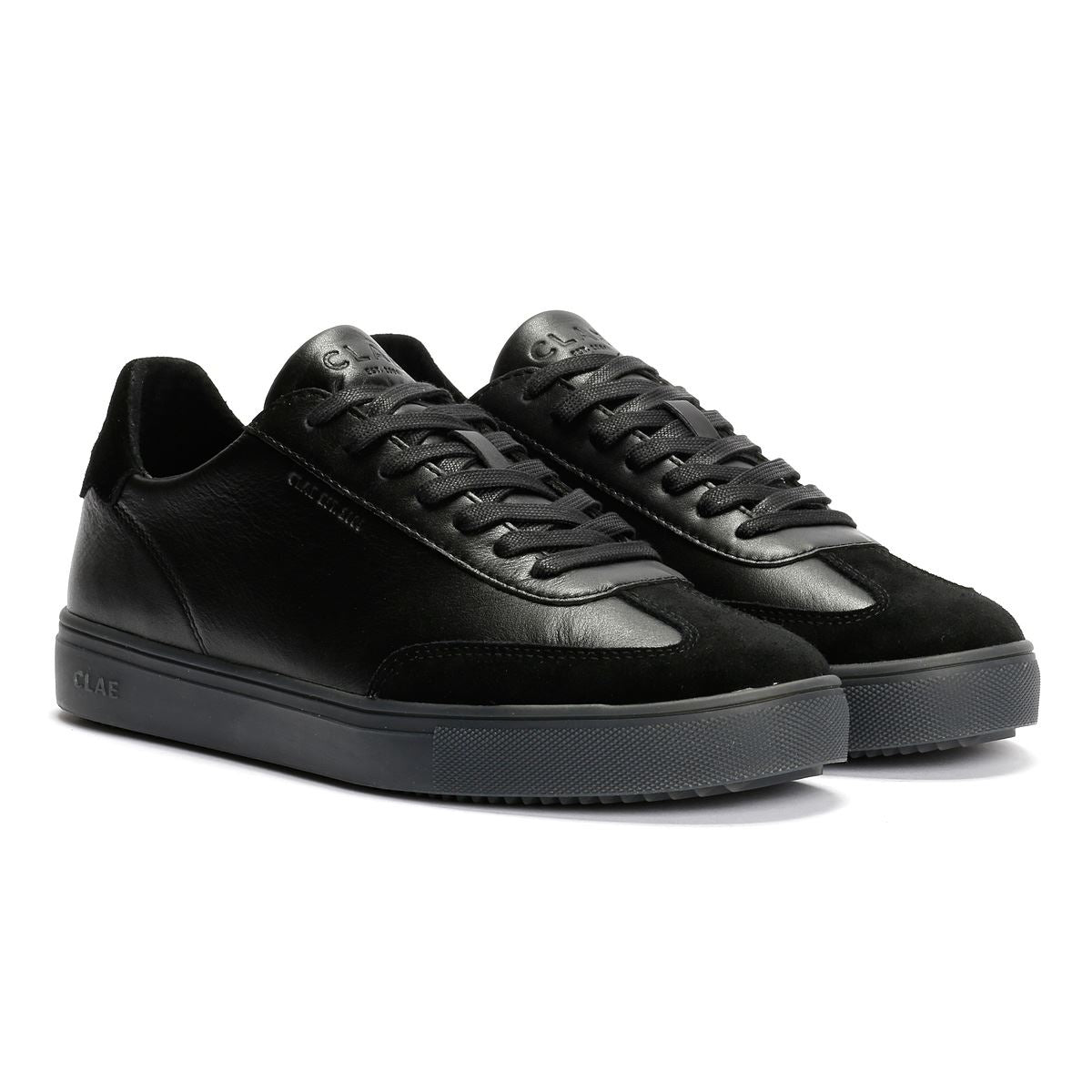 Clae Deane Leather Clear Men's Black Sneakers
