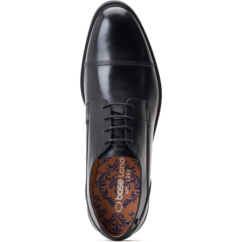 Base London Magnus Leather Men's Black Oxford Shoes
