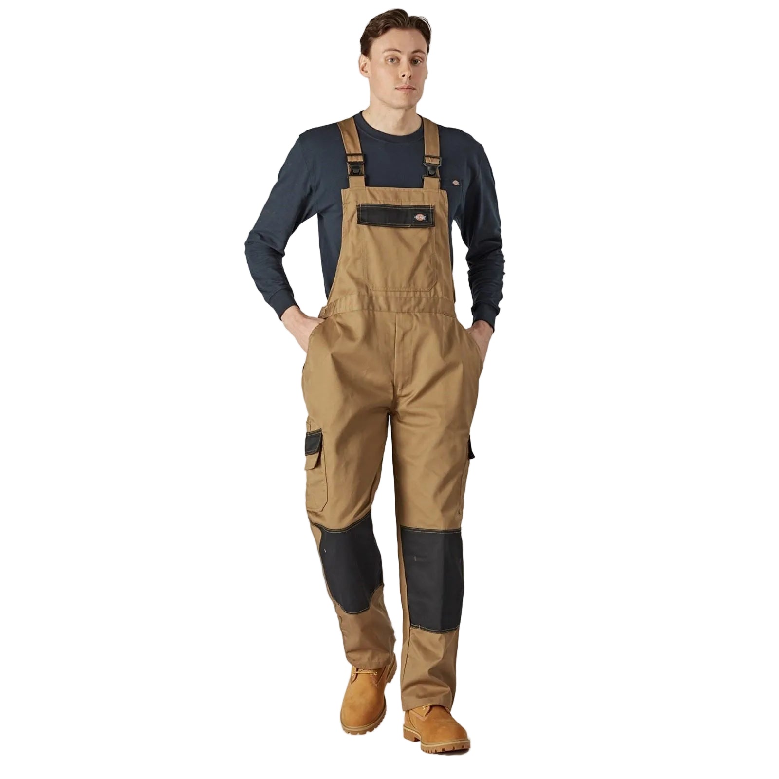 Dickies Everyday Bib and Brace Polyester Men's Brown Work Overall