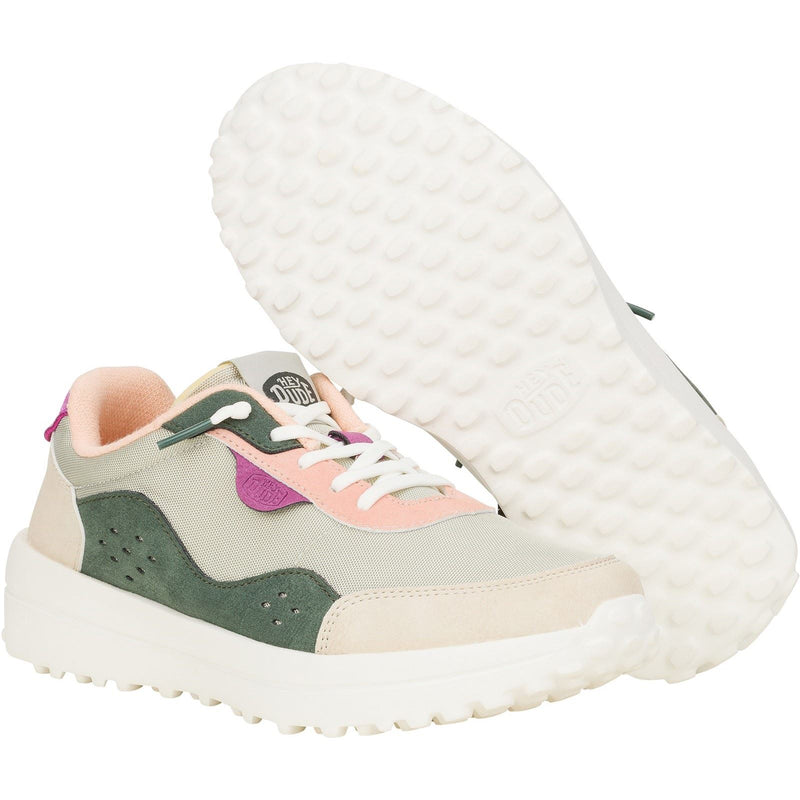 HEYDUDE Hayden Colorblock Synthetic Women's Dusty Olive/Multi Sneakers