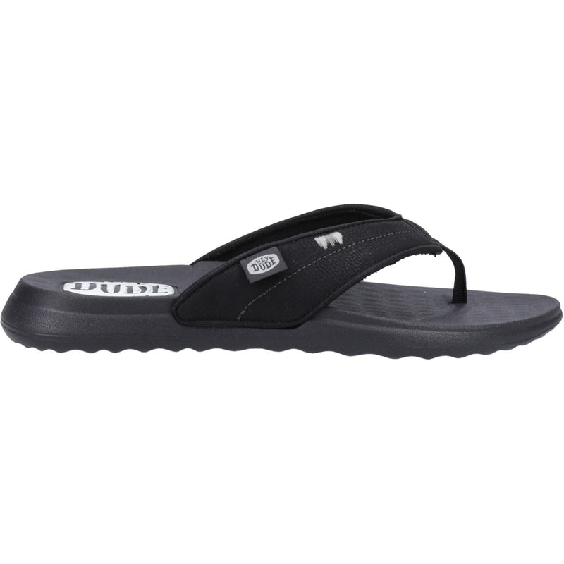 HEYDUDE Christi Flip Classic Synthetic Women's Black Sandals