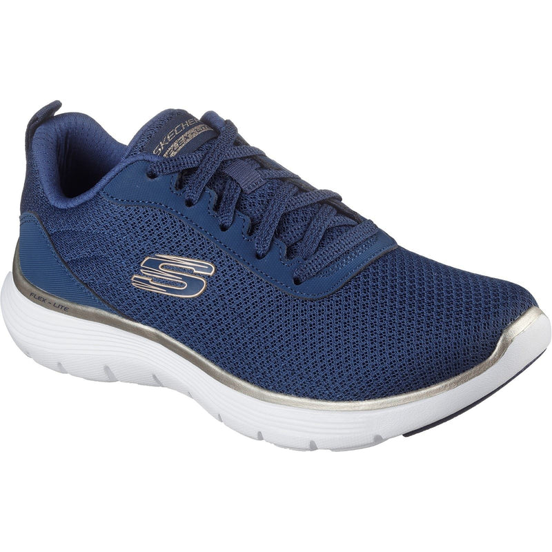 Skechers Flex Appeal 5.0 Uptake Textile Women's Navy/Gold Sneakers