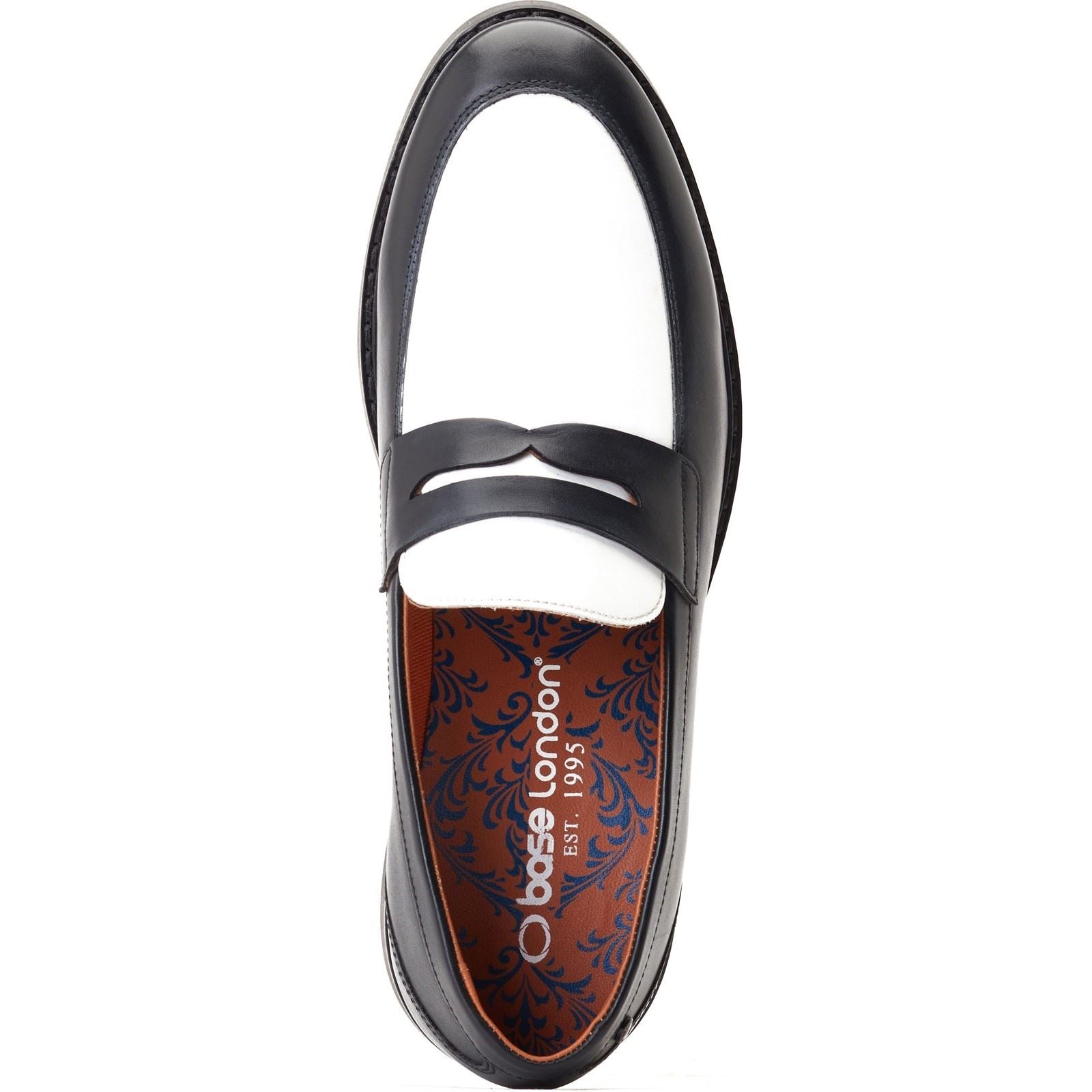 Base London Sid Leather Men's Black/White Loafers