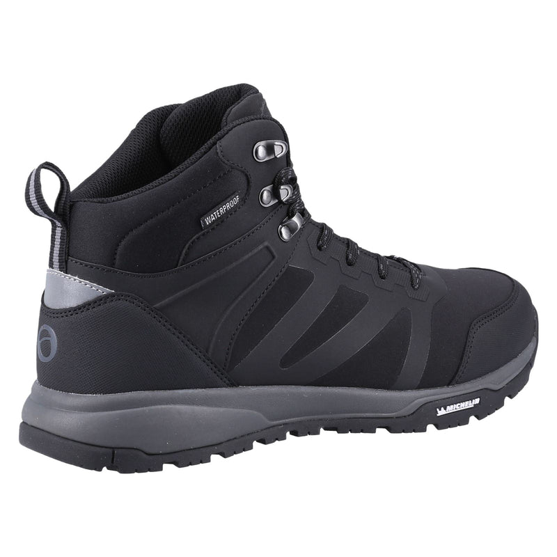 Cotswold Kingham Mid Recycled Plastic+Synthetic Pu Men's Black Hiking Boots