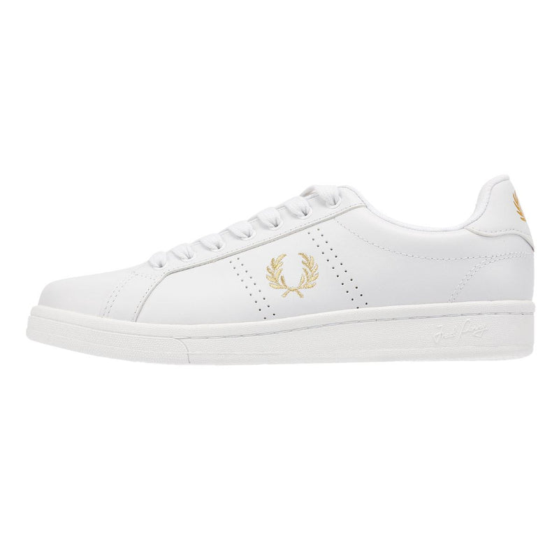 Fred Perry Cupsole Leather Men's White/Gold Sneakers