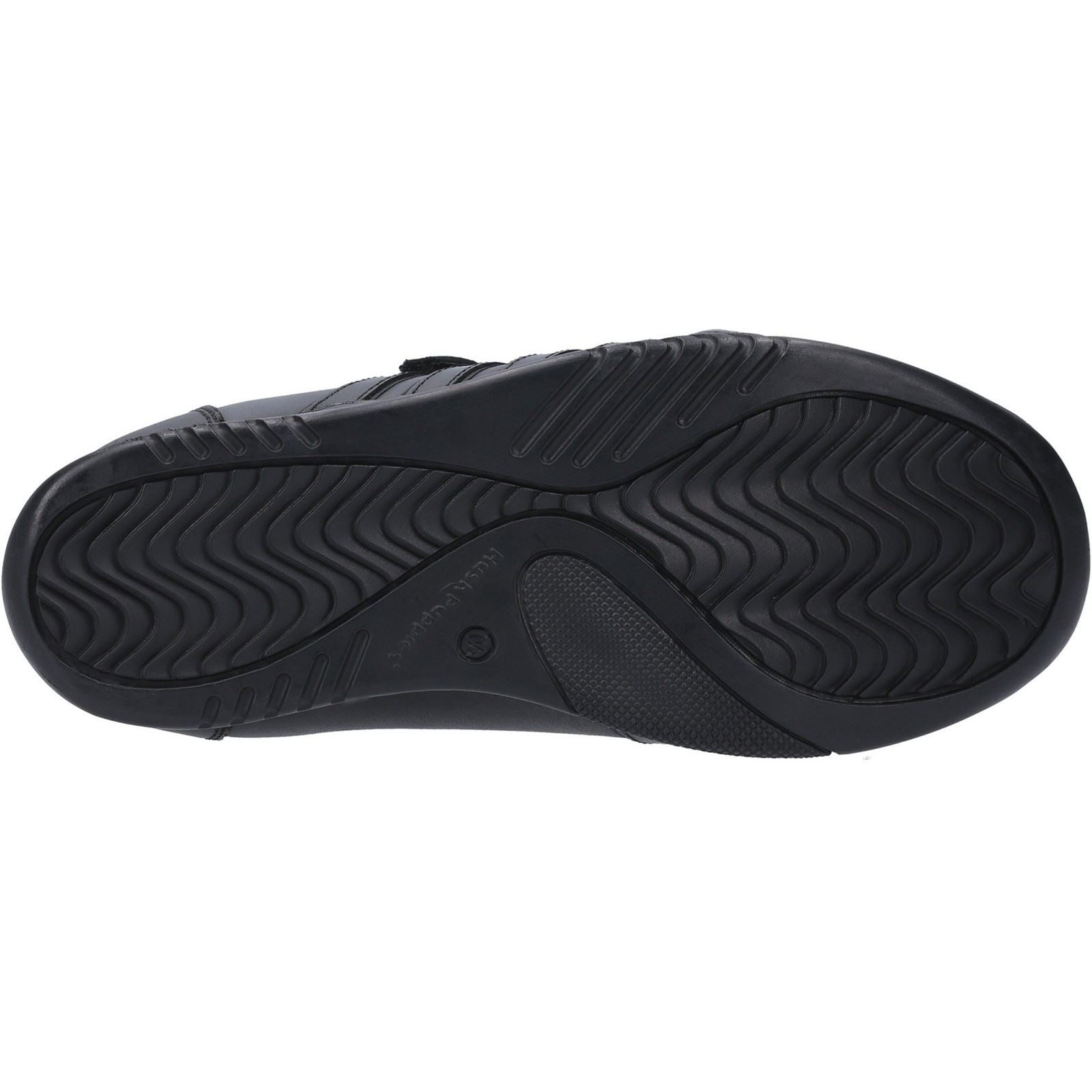 Hush Puppies Josh Youth Boys Black Leather Shoes