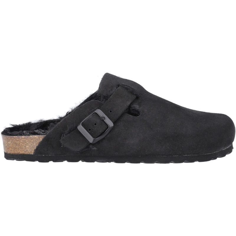 Hush Puppies Jade Leather Women's Black Slippers