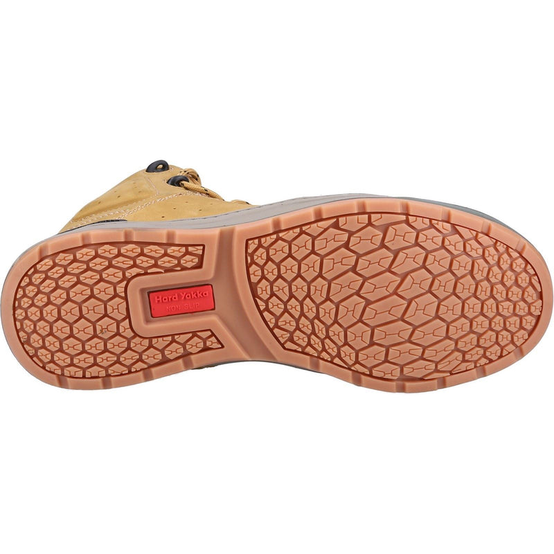 Hard Yakka 3056 Lace Zip Leather Wheat Safety Boots