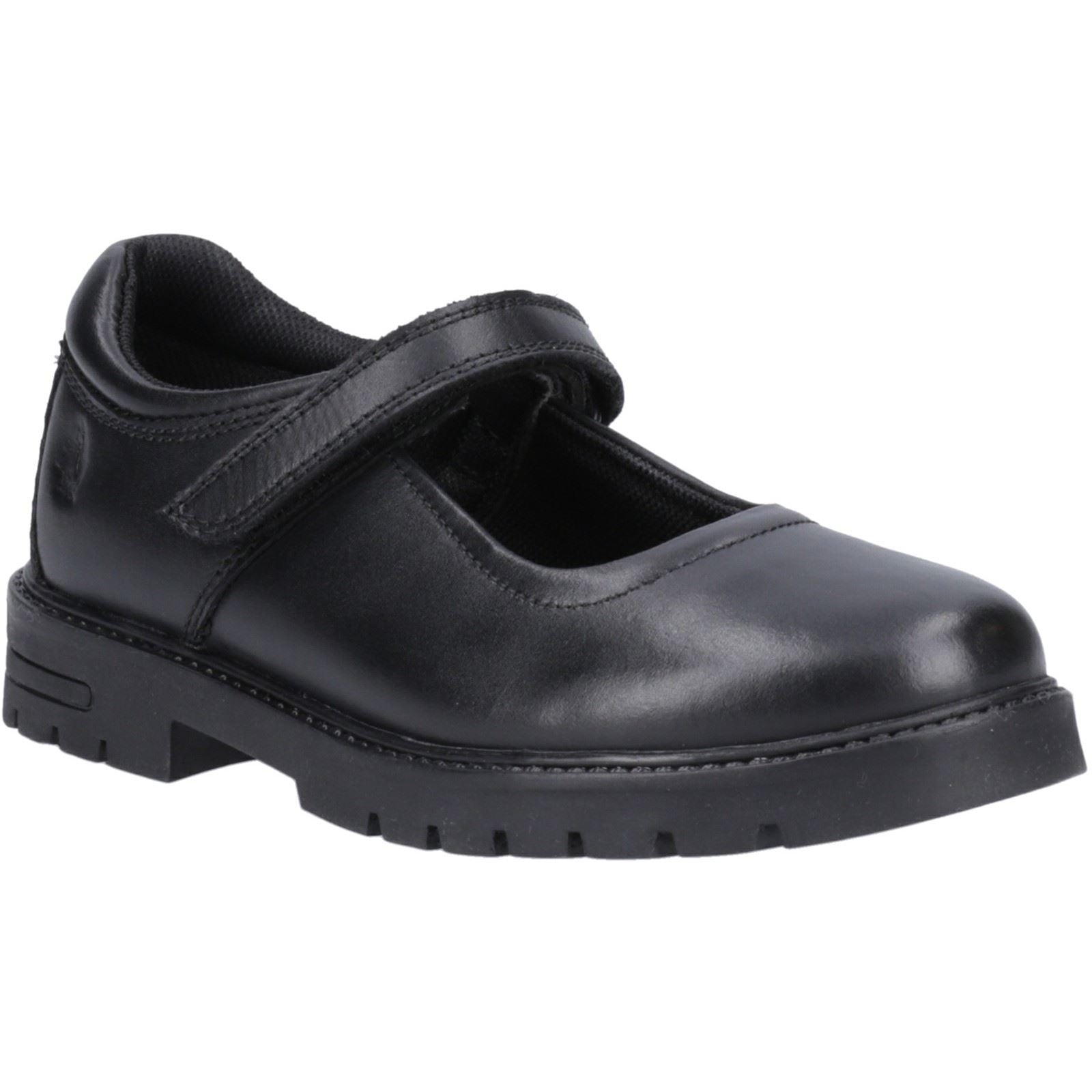 Hush Puppies Tanya Senior Leather Girls's Black Shoes