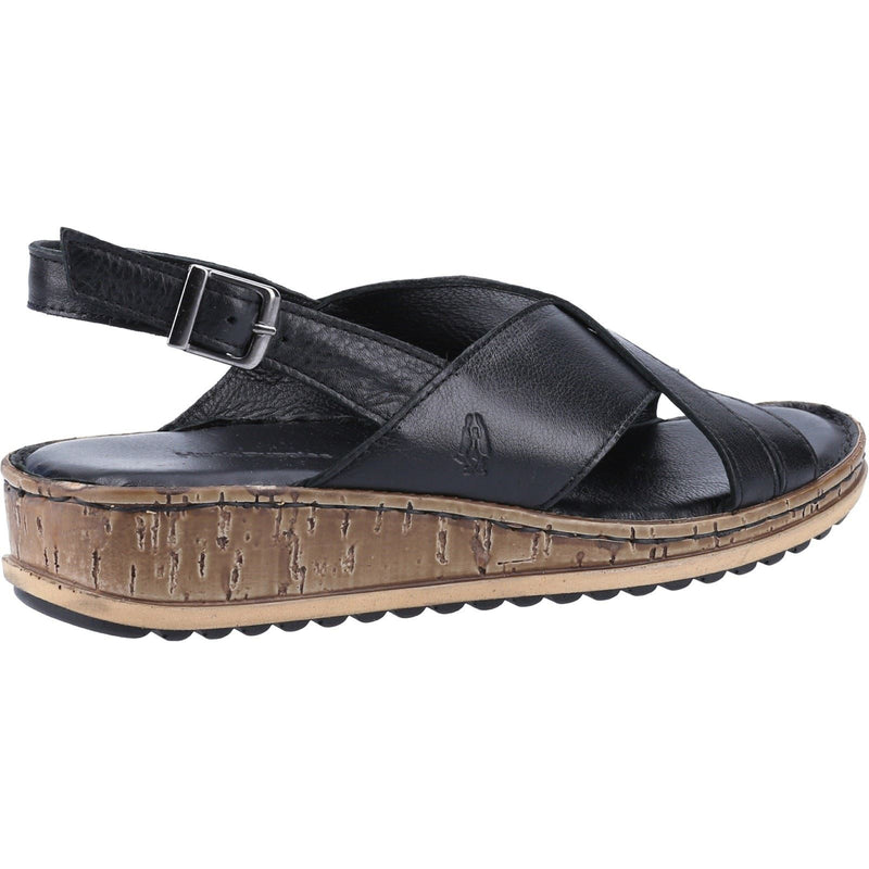 Hush Puppies Elena Leather Women's Black Wedges